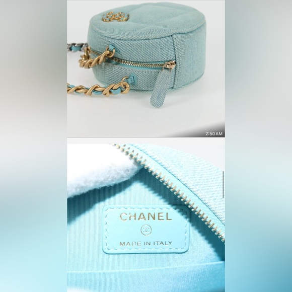 Chanel 19 Denim Round Clutch chain Bag - Picture 11 of 13